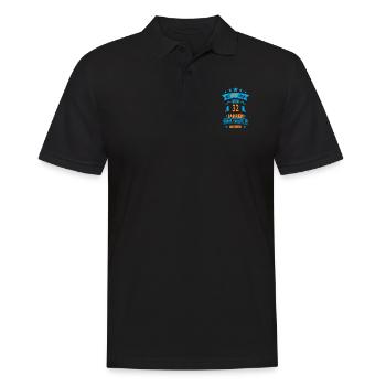 32 - Männer Poloshirt - Schwarz - Vorne - Kai (181cm)