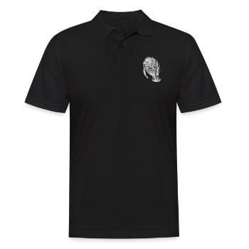 Design avec la laque / Oeuvres d’art avec une Manatee - Polo Homme - noir - Devant - Kai (181cm)
