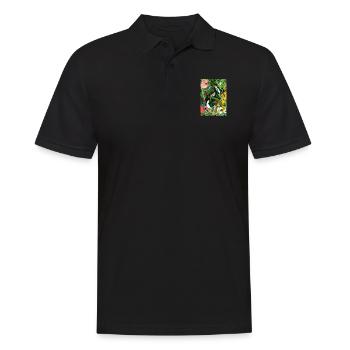 Parrots in the jungle, illustration - Men's Polo Shirt - black - Front - Kai (181cm)