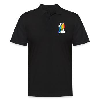 Love who you want LGBTQ Pride Month Gay - Polo Homme - noir - Devant - Kai (181cm)