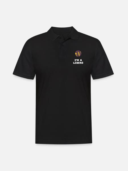 Volleyball Libero Geschenkidee - Männer Poloshirt - Schwarz