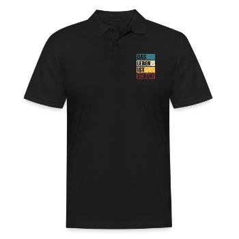 Das Leben ist schön - Männer Poloshirt - Schwarz - Vorne - Kai (181cm)
