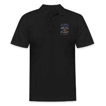 jokes baseballtshirt gift idea - Männer Poloshirt - Schwarz - Vorne - Kai (181cm)
