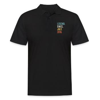 Légende depuis juillet 2016 6ème anniversaire - Polo Homme - noir - Devant - Kai (181cm)