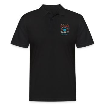 witzig zitat großpapa enkelkind haustier enkelin - Männer Poloshirt - Schwarz - Vorne - Kai (181cm)