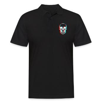 Crane 3d - halloween - rock metal - Men's Polo Shirt - black - Front - Kai (181cm)