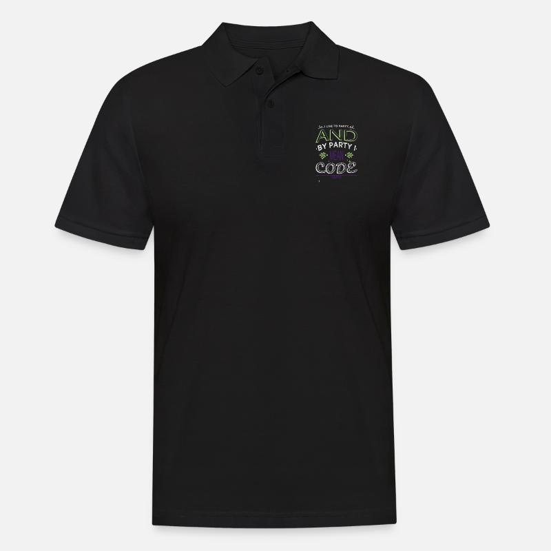 Programming Computer Scientist Happy - Men's Polo Shirt - black