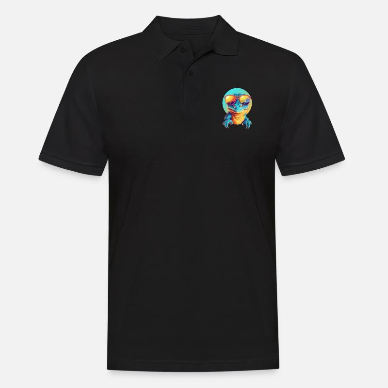 Mali die Eidechse - Männer Poloshirt - Schwarz