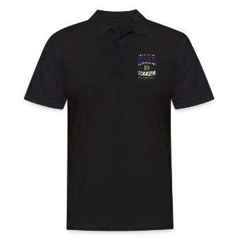 pudel lustig bluthund female smeilie hund - Männer Poloshirt - Schwarz - Vorne - Kai (181cm)