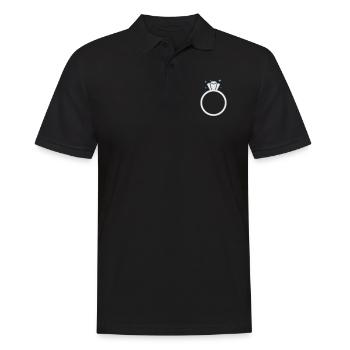 Diamant Ehering - Männer Poloshirt - Schwarz - Vorne - Kai (181cm)