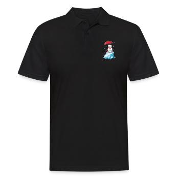 Eisbär, Eis & Sonnenschirm - Männer Poloshirt - Schwarz - Vorne - Kai (181cm)