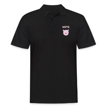 Kleine Wutz rosa Mädchen Geburtstag Kinderzimmer - Männer Poloshirt - Schwarz - Vorne - Kai (181cm)