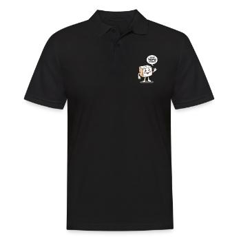 Tofu Lustiges - Männer Poloshirt - Schwarz - Vorne - Kai (181cm)