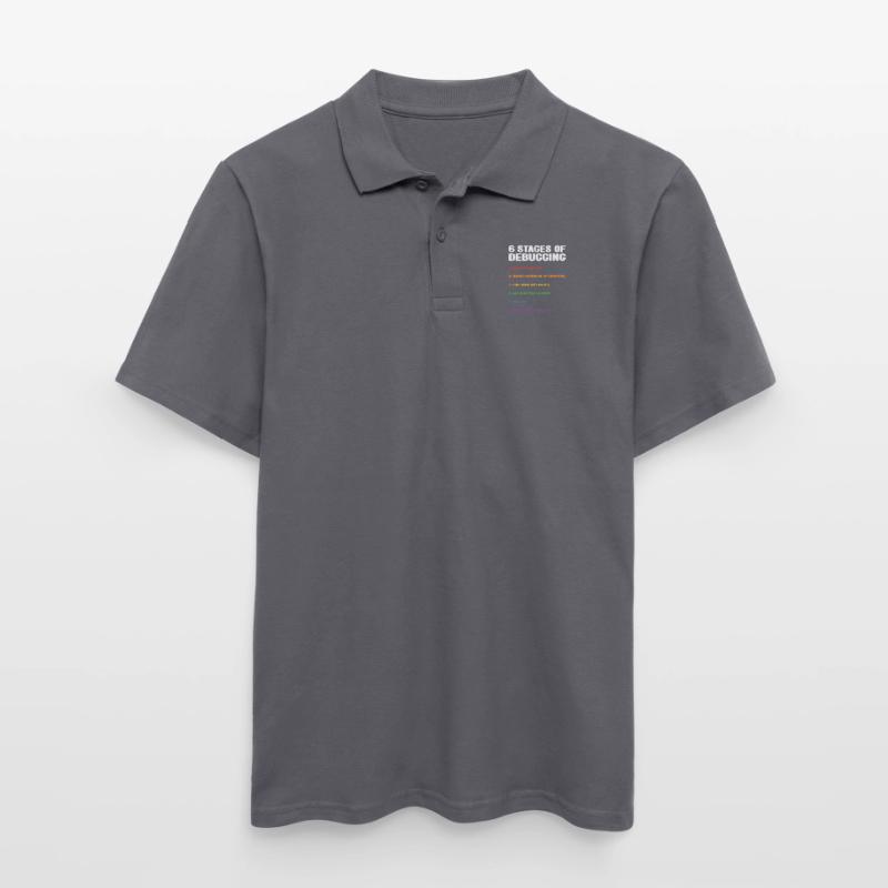 6 Stages Of Debugging Coder Programmer Software De Männer Poloshirt