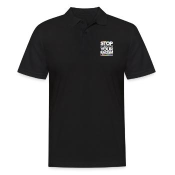 Stop Pretending Your Racism Is Patriotism Gay Prid - Männer Poloshirt - Schwarz - Vorne - Kai (181cm)