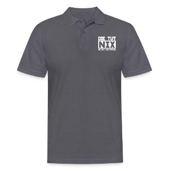 That does nothing - Men's Polo Shirt - charcoal grey - Front - Nico (186cm)