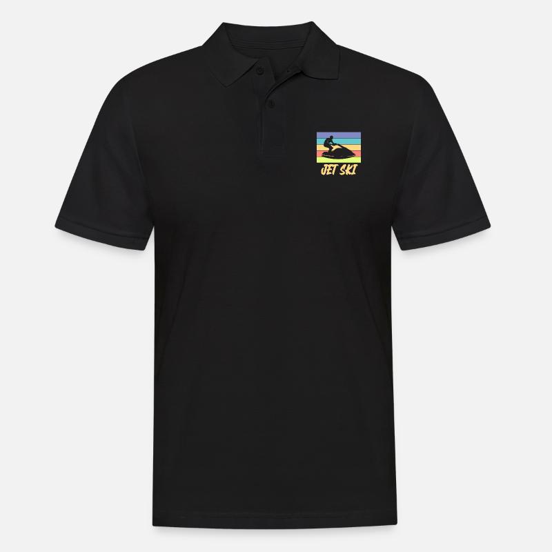 Jetski - Männer Poloshirt - Schwarz