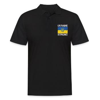 Ukraine Strong - Men's Polo Shirt - black - Front - Kai (181cm)