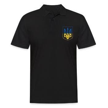 Drapeau de l’Ukraine - Polo Homme - noir - Devant - Kai (181cm)