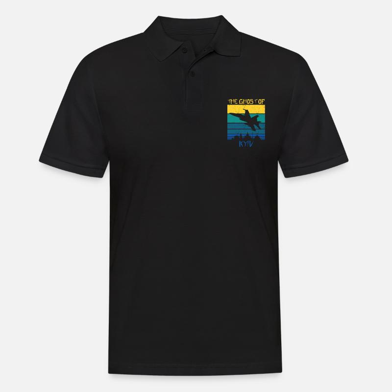 Der Geist von Kiew - Männer Poloshirt - Schwarz
