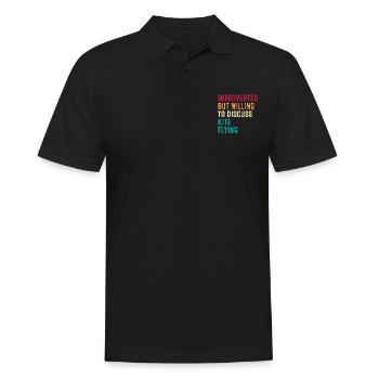 Introverti mais prêt à discuter du cerf-volant - Polo Homme - noir - Devant - Kai (181cm)