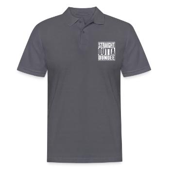 Straight Outta Dundee Vintage - Men's Polo Shirt - charcoal grey - Front - Nico (186cm)
