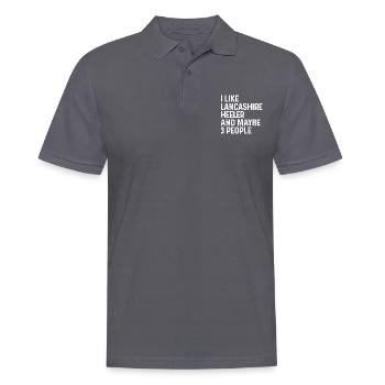 I Like Lancashire Heeler And Maybe 3 People Dog - Men's Polo Shirt - charcoal grey - Front - Nico (186cm)