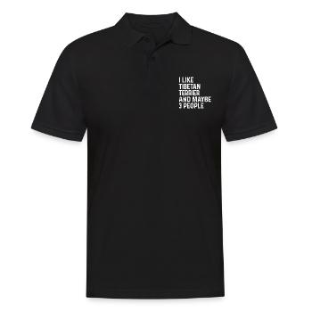 Ich mag Tibet Terrier und vielleicht 3 Personen Hund - Männer Poloshirt - Schwarz - Vorne - Kai (181cm)