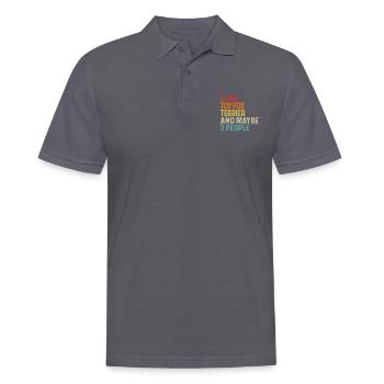 Ich mag Toy Fox Terrier und vielleicht 3 Personen Hund - Männer Poloshirt - Anthrazit - Vorne - Nico (186cm)
