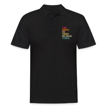 J’aime le Fox Terrier lisse et peut-être 3 personnes - Polo Homme - noir - Devant - Kai (181cm)