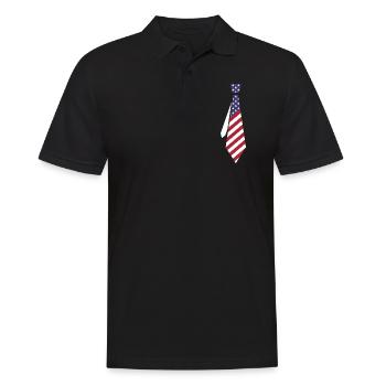 Tie USA - Men's Polo Shirt - black - Front - Kai (181cm)
