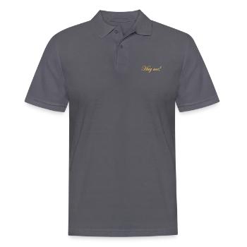 Hug me! - Men's Polo Shirt - charcoal grey - Front - Nico (186cm)