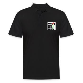Free gaza Free palestine - Polo Homme - noir - Devant - Kai (181cm)