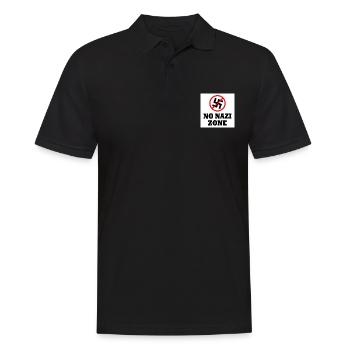 To the right - Men's Polo Shirt - black - Front - Kai (181cm)