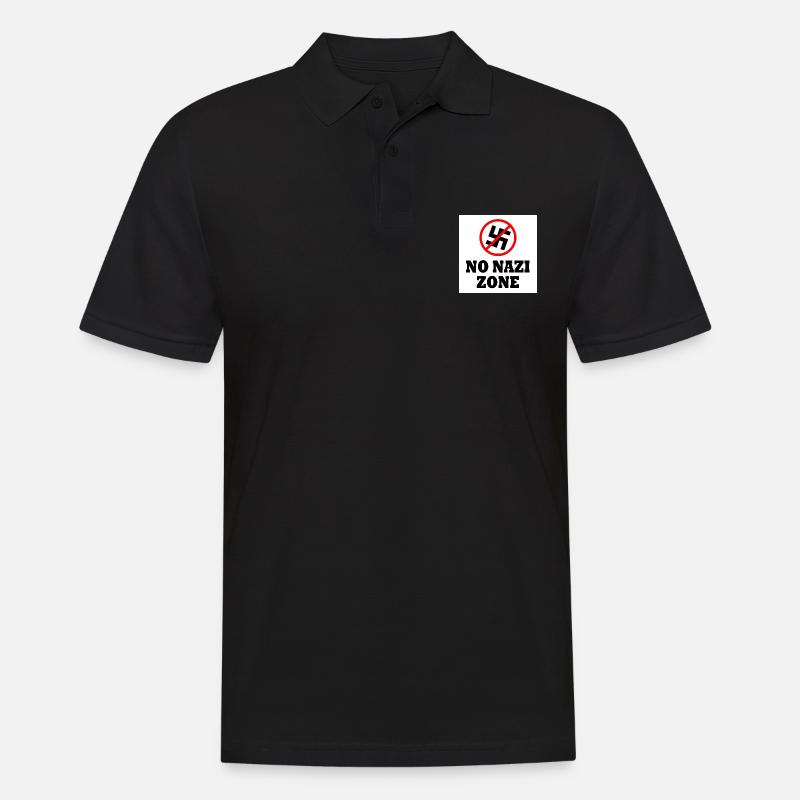 Gegen rechts - Männer Poloshirt - Schwarz