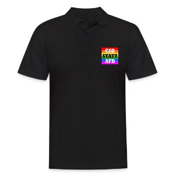 Csd statt afd - Männer Poloshirt - Schwarz - Vorne - Kai (181cm)