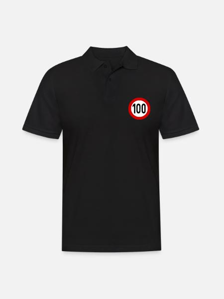 Speed limit 100 - Men's Polo Shirt - black