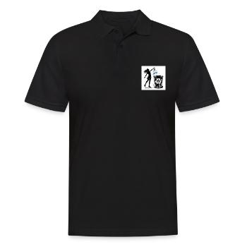 FCK AFD - Gegen Rechts - halte deine umwelt sauber - Männer Poloshirt - Schwarz - Vorne - Kai (181cm)