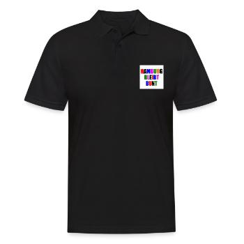 hamburg bleibt bunt - Männer Poloshirt - Schwarz - Vorne - Kai (181cm)