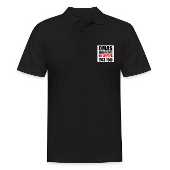 Omas gegen rechts - Männer Poloshirt - Schwarz - Vorne - Kai (181cm)