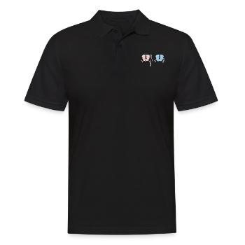Heartbeat EKG twin mother twin père tea - Polo Homme - noir - Devant - Kai (181cm)