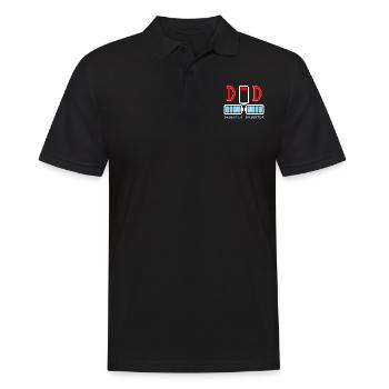 Funny twin shirts for dad of twins daughter shirt - Männer Poloshirt - Schwarz - Vorne - Kai (181cm)