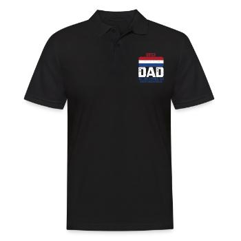 Dutch Dad Netherlands flag design for the - Men's Polo Shirt - black - Front - Kai (181cm)