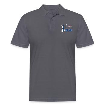 Finland Flag Map Heartbeat for Finnish Pride - Men's Polo Shirt - charcoal grey - Front - Nico (186cm)