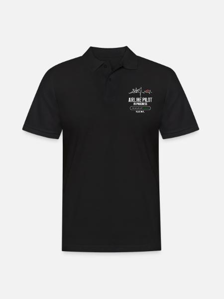 Pilote de ligne en cours Heartbeat Future Pilot - Polo Homme - noir