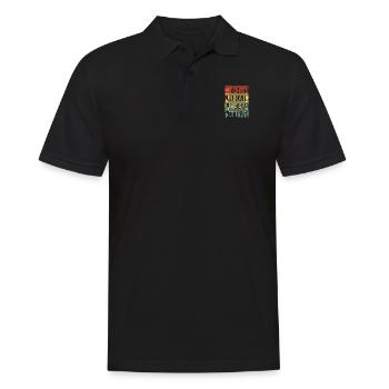 Echtes Unikat Seit 1935 Geboren 1935 Geburtstag - Männer Poloshirt - Schwarz - Vorne - Kai (181cm)