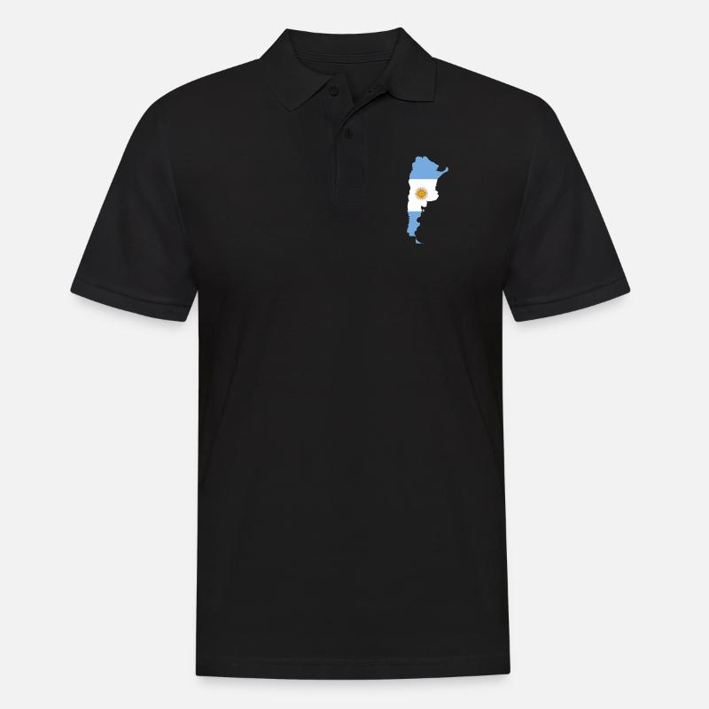 Argentinien - Männer Poloshirt - Schwarz