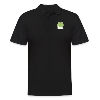 Frog Swimming - Men's Polo Shirt - black - Front - Kai (181cm)