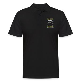 La fiscalité, c’est le vol - Noël moche - Polo Homme - noir - Devant - Kai (181cm)