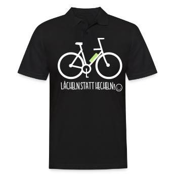 E-Bike Pedelec Funny Gift Bike eMTB Bike - Men's Polo Shirt - black - Front - Kai (181cm)